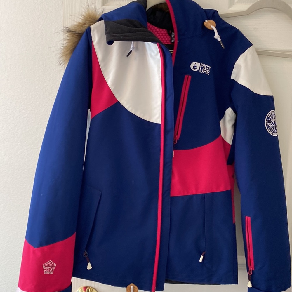 Picture Friends Line Organic Clothing Navy pink Ski Snowboard Jacket XS
